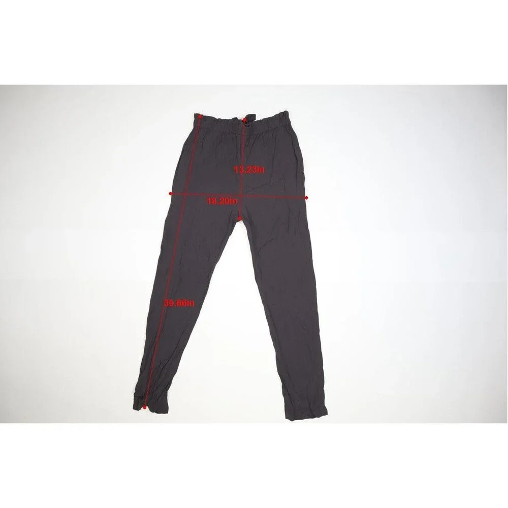Bel Kazan Womens Ash Gray Drawstring Waist Tapered Leg Pull On Belem Pants S - Picture 8 of 12